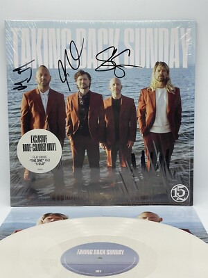 NEW Taking Back Sunday 152 limited Bone Color SIGNED Vinyl LP Record AUTOGRAPHED