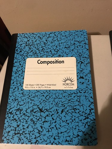 COMPOSITION BOOK LOT OF 6 100 SHEETS WIDE RULE 9 3/4