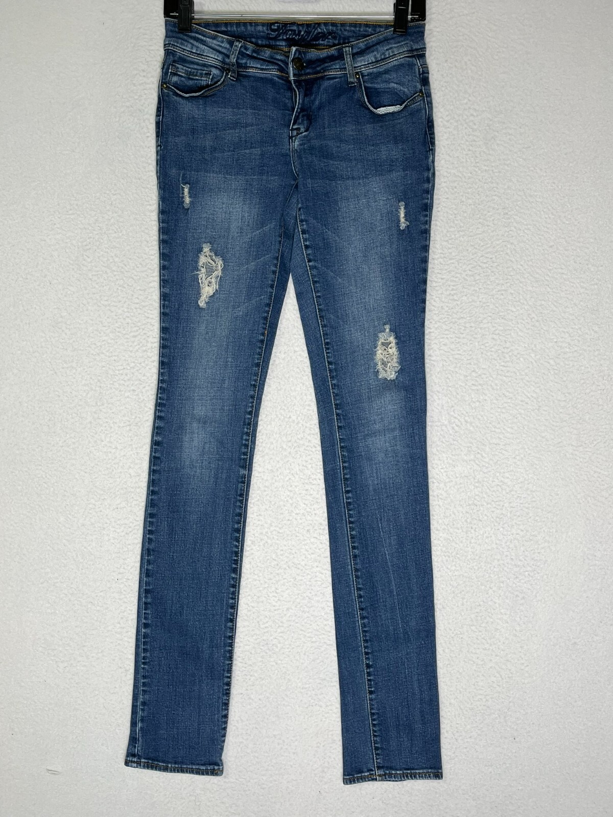 dELiA*s Blue Skinny Jeans Distressed Stretch Five Design