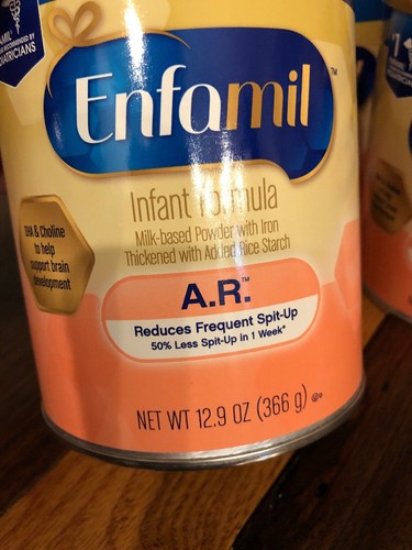 6 Cans Enfamil A.R. Infant Powder Formula 12.9 oz. 8/2020