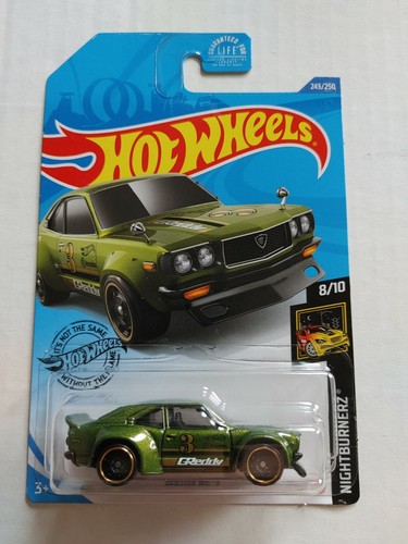 Hot Wheels Mazda RX-3 Green 8/10 243/250 Nightburnerz | eBay