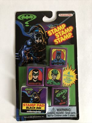 1995 Dc Comics Batman And Robin 5 Piece Stamp Set Noteworthy Sealed