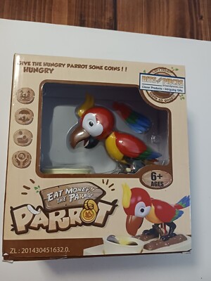 My Cute Parrot Electronic Coin Piggy Bank Eats & Saves Money Box Red