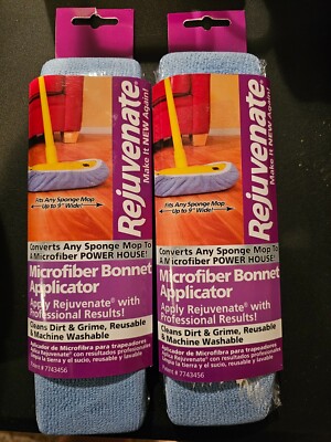 Rejuvenate Microfiber Bonnet *2 PACK* Fits Standard 9'' Sponge Mop Head - SEALED