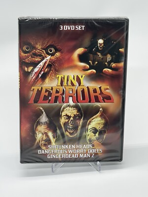 Tiny Terrors-Shrunken Heads/Dangerous Worry Dolls/Gingerdead Man 2 3 DVD Set