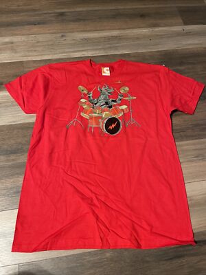 Vintage Y2K Gama Go Godzilla Robot Mechagodzilla Drummer Tee Shirt Large NWOT