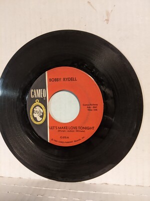 45 ~BOBBY RYDELL: ''let's make love tonight/ childhood sweetheart'' 1963 Cameo VG+