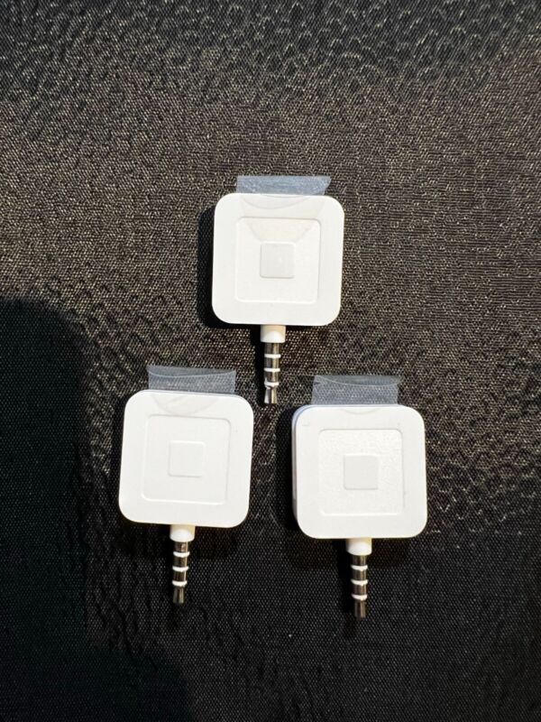 Square  Credit Debit Card Reader - White for Apple iPhone and Android (SET OF 3)