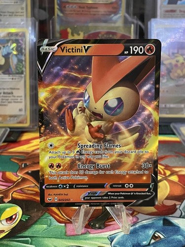 Pokémon TCG Victini V Sword & Shield Base Set 025/202 Holo