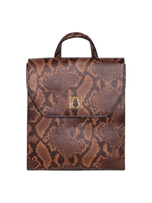 

ALFANI Женский красный рюкзак из искусственной кожи 3 дюйма с змеиной верхней ручкой и регулируемым ремешком, 10010196500