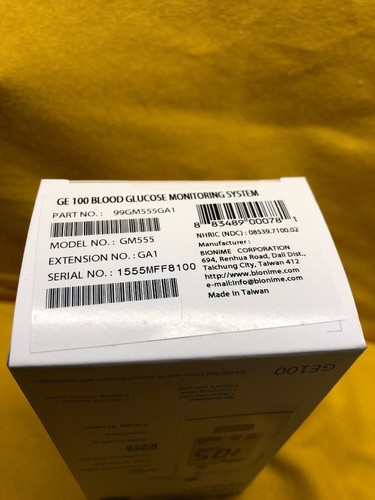 Glucose Monitoring Diabetes Blood Sugar Monitor Meter Test Strip Tester 1 Each