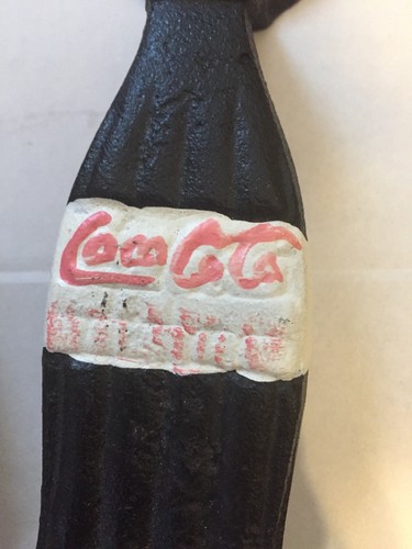Set of 2 Vintage Cast iron Coca Cola Bottle Shaped Door Handle 10