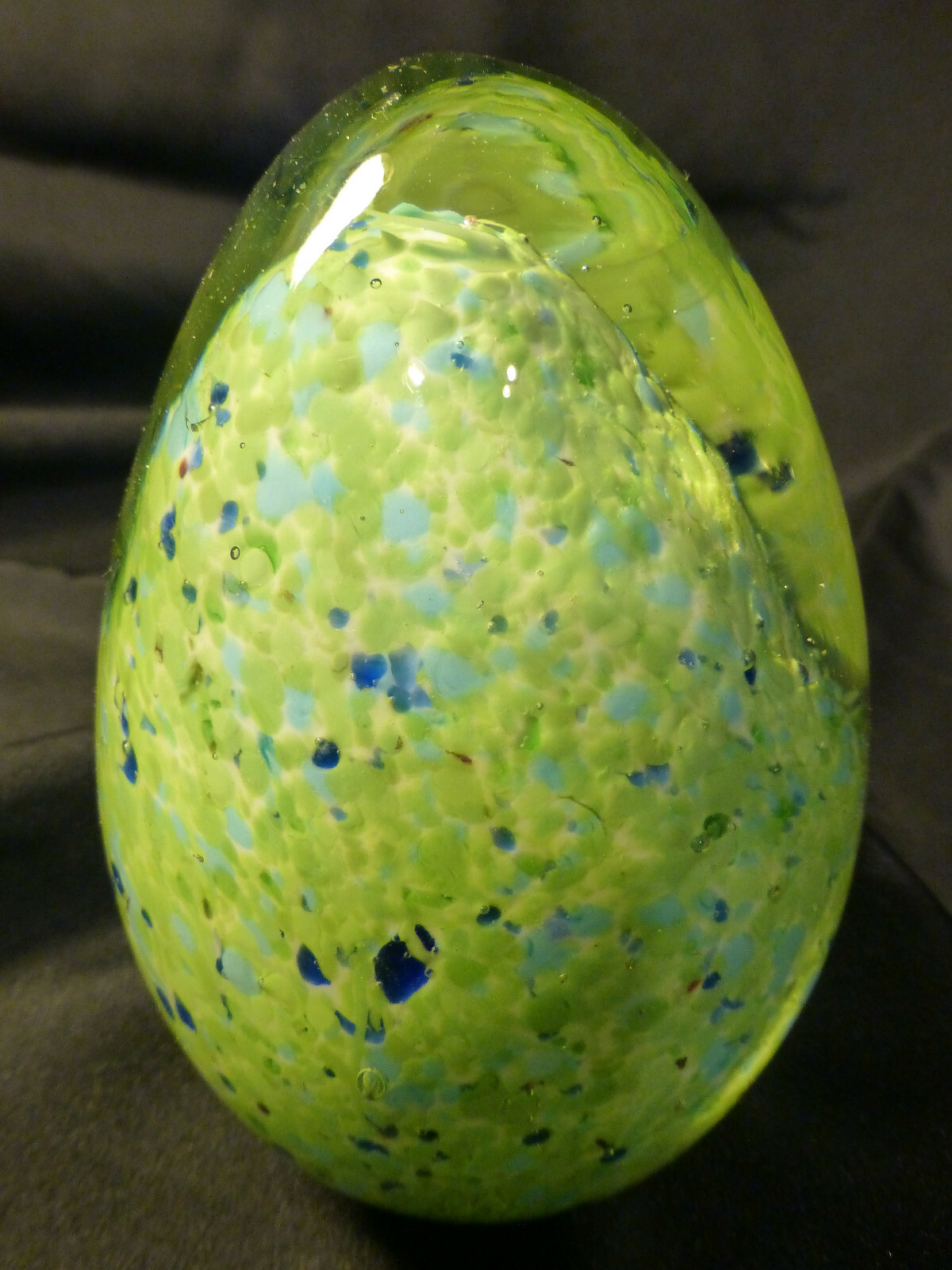 Briefbeschwerer Ei Glas Ostern Paperweight Deko grün