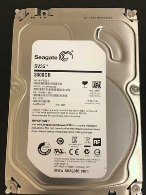 Seagate ST3000VX000 3TB 7200RPM SATA 6-Gb/s 64MB Cache 3.5in. Internal Drive