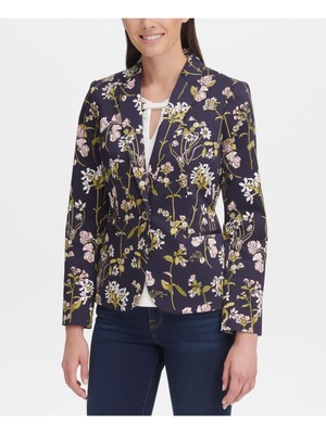 

TOMMY HILFIGER Женский темно-синий пиджак с цветочным принтом для работы, Navy, H93J234S