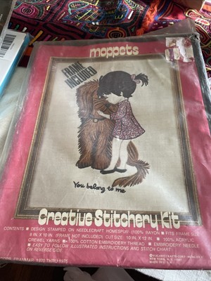 Vintage Needlepoint Kit by Moppets - Vogart Crafts You Belong To Me