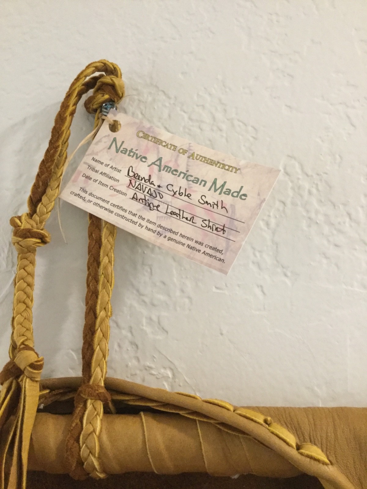 NATIVE AMERICAN NAVAJO  DEERSKIN LEATHER SHIRT POW WOW CEREMONY