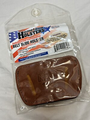 NRA Homeland Holsters Ambidextrous Concealment Belt Slide Holder HL035BRN Brown