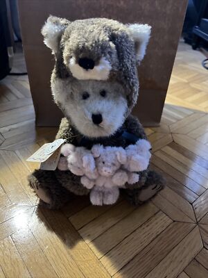 NWT Boyds Bears Huff P Wolf W/ 3 Mini Pigs Bacon Porkchop & Hamlette Beary Tales