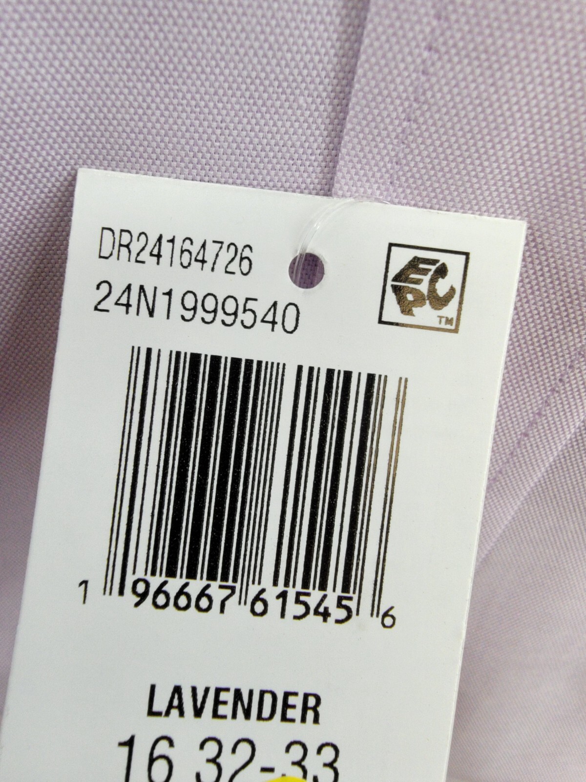 Tommy Hilfiger TH Flex Stretch Pinpoint Oxford Dress Shirt L 32/33 16 Lavender - Picture 18 of 18