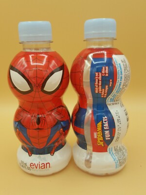 2 Evian Bottled Water Spiderman Marvel Edition 10.48 oz. Unopened  Discontinued | eBay