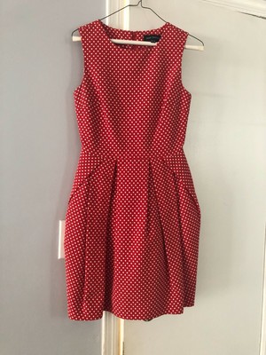 PINK TARTAN Red Polka Dot Dress- WOMEN SIZE US 2