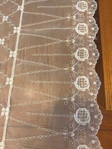 Ivory sheer tablecloth, vintage, 70 x 100 inches, very good condition, rectangle