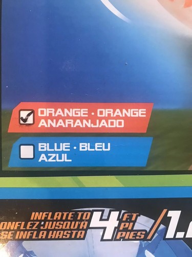 ONE ZURU X-SHOT - BUBBLE BALL  INFLATES UP TO 4 FEET NEW Orange