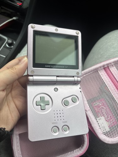 GAMEBOY ADVANCE SP Pearl Pink Nintendo w/Genuine Charger AGS