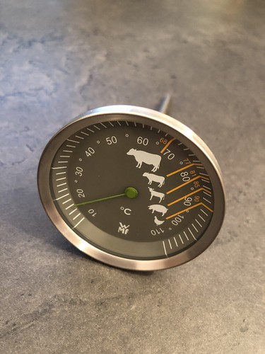 WMF Bratenthermometer Scala Markierung Empfohlenen Garpunkte für Rind Kalb Lamm