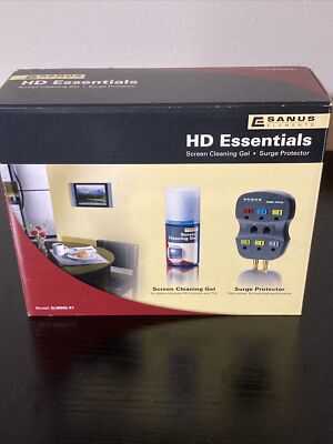 HD Essentials Surge Protector and Screen Cleaning Gel NEW OPEN BOX