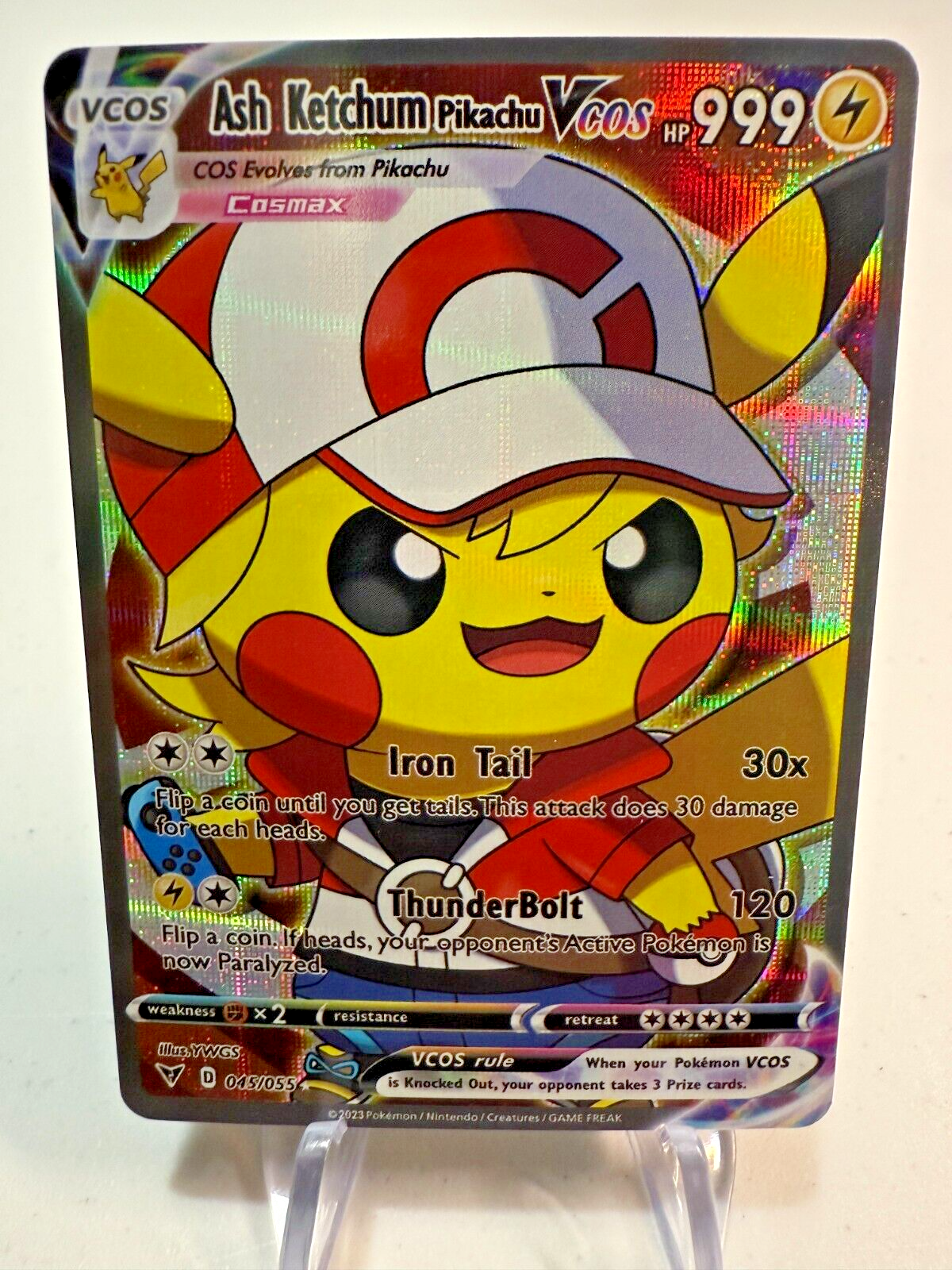 Pokemon Ash Ketchum Pikachu Vcos Full Alt Art High Quality
