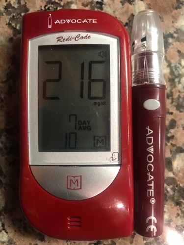 USED Advocate Redi-Code Glucose Meter/BATTERIES  4223 E