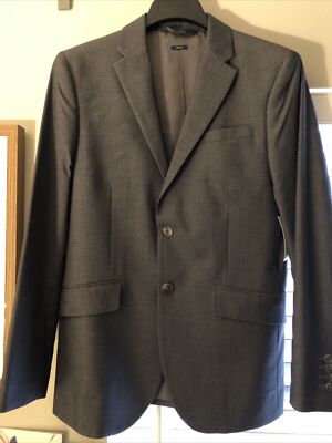Perry Ellis Mens Suit Jacket Slim Fit Brushed Nickel 38S NWT