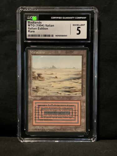 Badlands FBB Dual Land Revised Italian EXCELLENT CGC (1041 Badlands FBB Dual Land Revised Italian EXCELLENT CGC (1041
