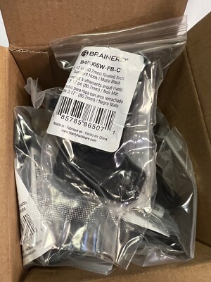 5-Pack Brainerd 1-Hook 1.97'' x 3.18'' H Matte Black Wall Hook B45005W-FB-C