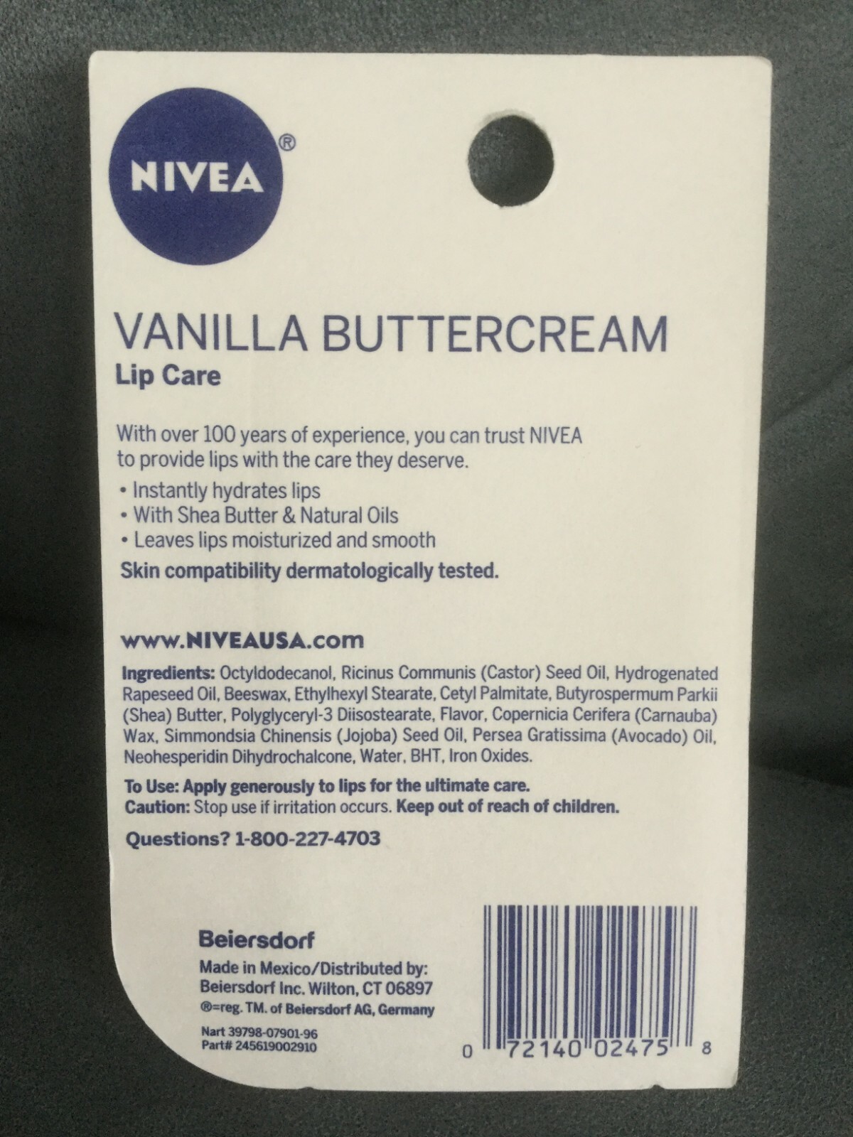NIVEA VANILLA BUTTERCREAM LIP CARE LIP BALM 2 PACK EACH 0.17 OZ - BRAND NEW