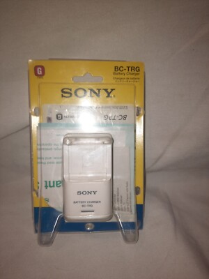 NOS Sony BC-TRG G Type Travel Battery Charger Sony Cyber-shot White 