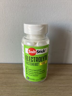 Salt Stick Electrolyte Fast Chews Lemon-Lime Flavor 60 Tablets EXP: 11/2025