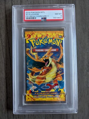 Pokemon Foil Booster Pack PSA 8 Mega Charizard XY Flashfire