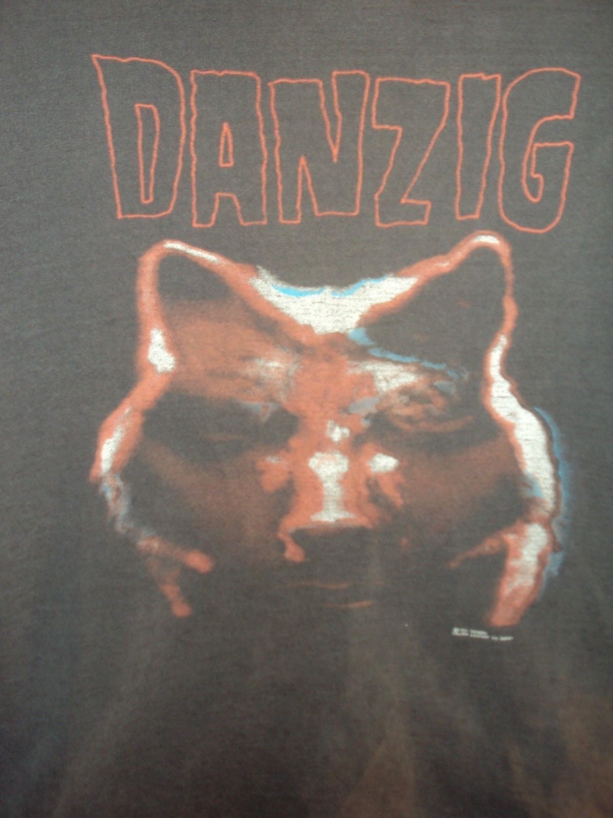 DANZIG Lucifuge T Shirt Large 1991 Wolf Black Samhain Misfits Original RARE