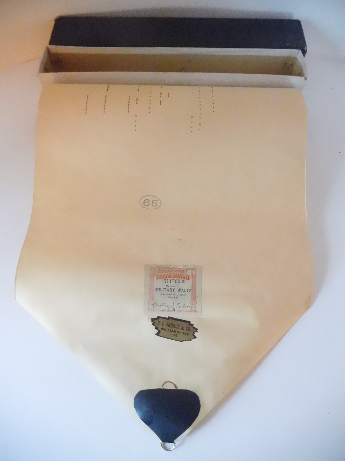 MILITARY WALTZ - IMPERIAL Player Piano Roll 511700 - R MARGIN HAS MINOR REPAIR