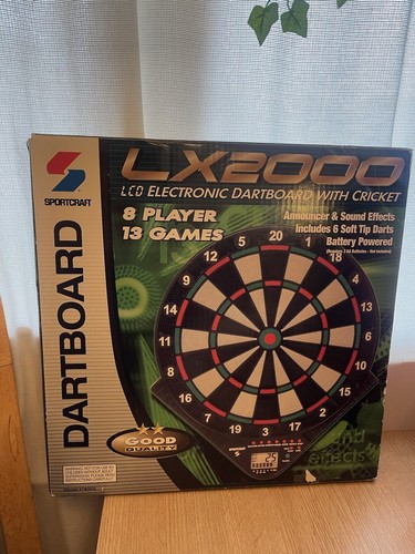 Sportcraft LX2000 Electronic Dartboard 13 Games Vintage