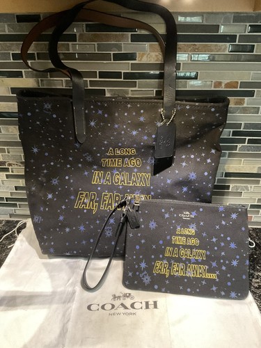 Coach X Star Wars Galaxy Starry Scroll Canvas Tote Bag