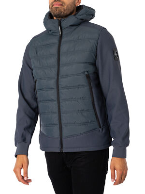 

Мужская гибридная куртка Marshall Artist Softshell, синяя, Синий, MSATM10741-063