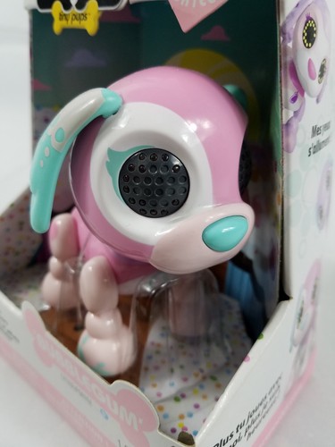 Zoomer Spin Master Zupps Tiny Pup with Lights Sound & Sensors Bubblegum New Toy