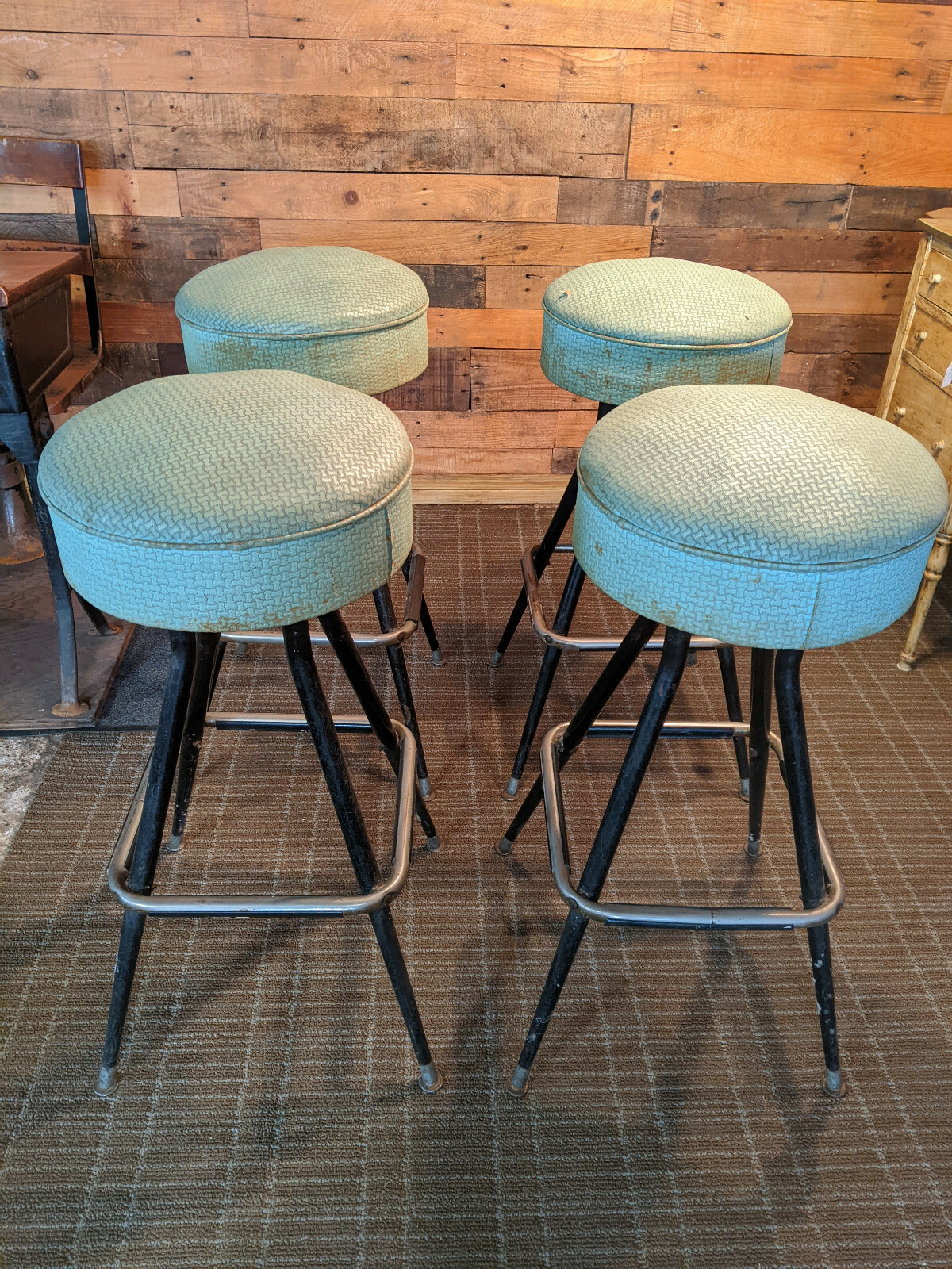 Vintage Retro Bar Stools - set of 4 | eBay