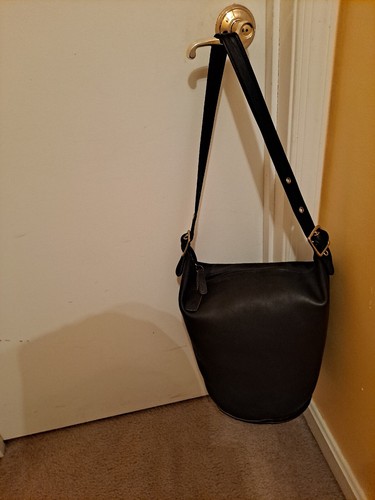 バッグ Vintage COACH XL Duffle Bag Black Coach Vintage Leather Bag XL Black Duffle Sac Purse | eBay