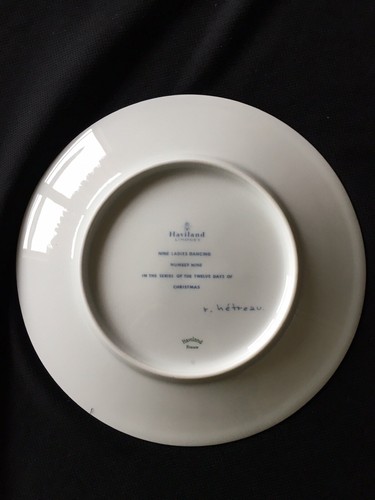 Haviland Limoges Nine Ladies  Dancing  # 9 In christmas Series Plate Yr. 1978
