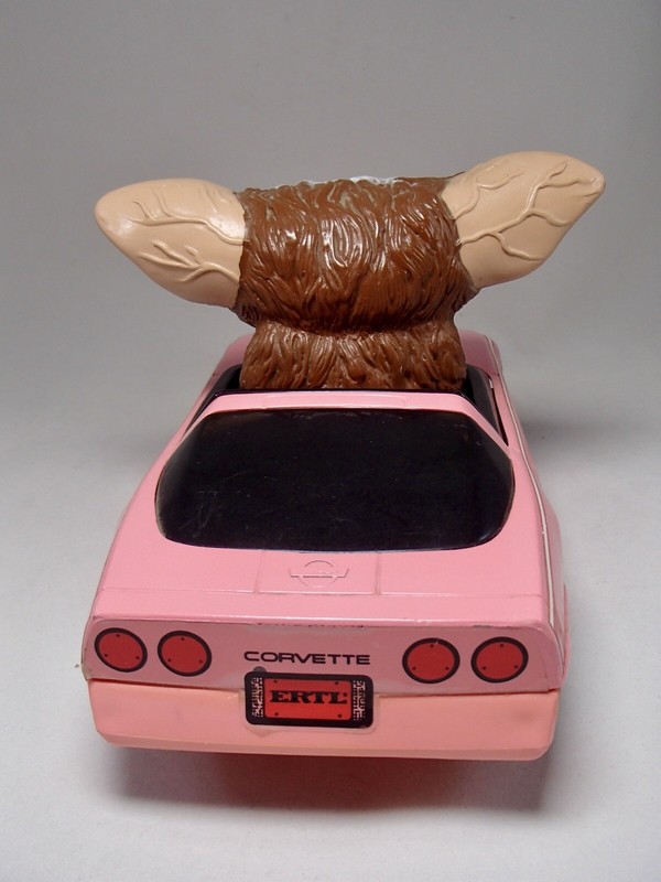 1984 Ertl GREMLINS toy GIZMO in pink corvette barbie car 12" action figure doll